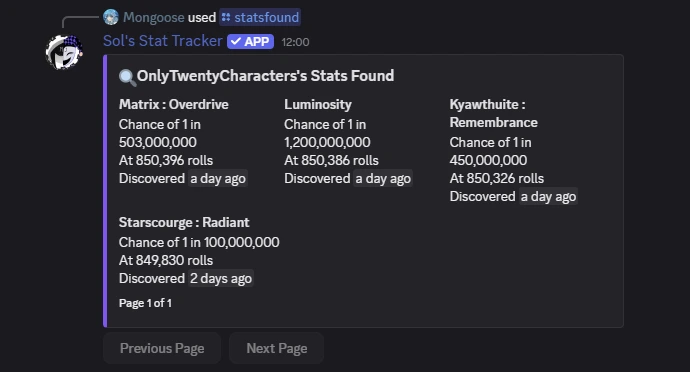 Sol's Stat Tracker